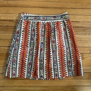 Trina Turk Colorful Geometric A-Line Skirt